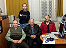  A visit from IKI (14.12.2006). From Left: Karel Kudela, Igor Strharsky, Vladimir Gladyshev, Jan Balaz.