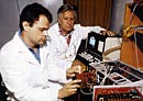  From right: Jozef ROJKO and Jan BALAZ developing the DOK-2 device (1987)