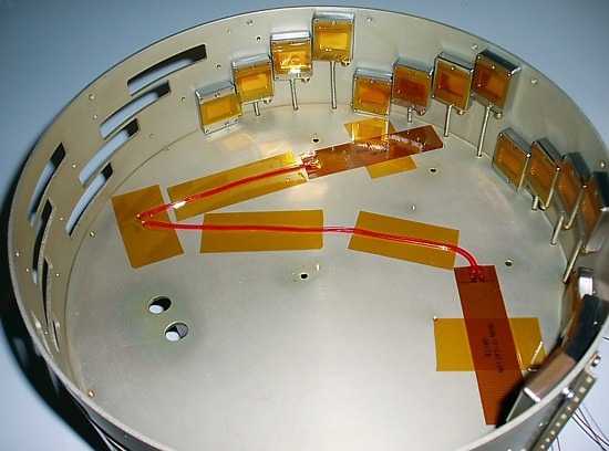  Installation of the detectors and the heaters (to be activated in eclipse).