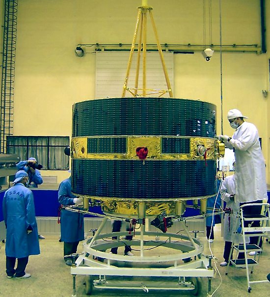 Predtartov prpravy na kozmodrme TSLC (Taiyuan Satellite Launch Center).
