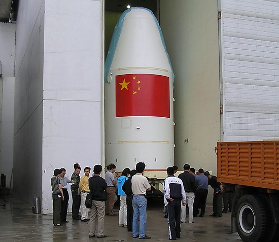  Transport of the satellite from the labs to the launch tower.
