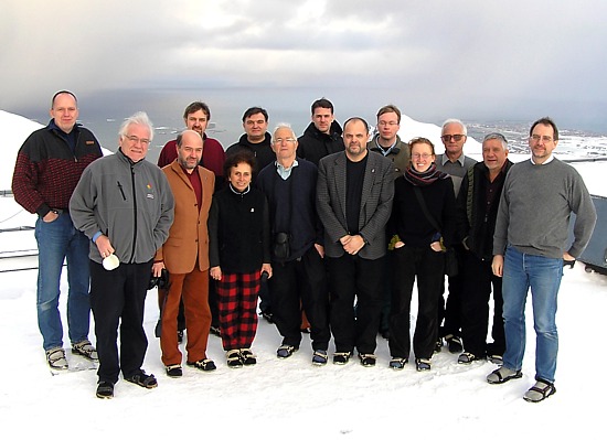 HotPay participants at the top of ALOMAR Observatory with Andenes town at the background.