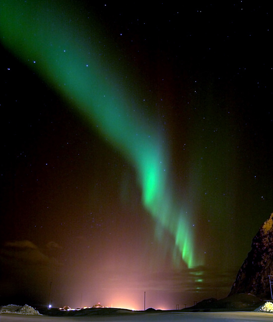  Aurora above Andenes shortly before the launch