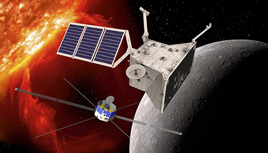  BepiColombo mission on the Mercury orbit.